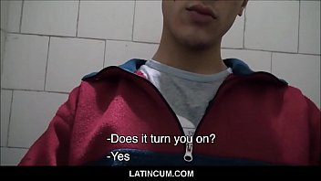 free straight latino boy wakes up to gay guy offering cash in bathroom stall pov video