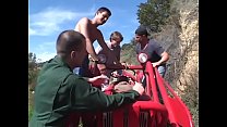 free black milf with huge jugs kelly starr runs into a horny group of ranchers and gets hardcorte gang bang video