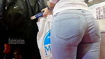 free turkish candid white jean perfect butt video