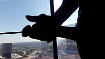 free caseras at work on the 25th floor playing with curve video
