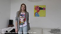 free super fresh new 18yo margarita nervously doing her first ever casting video