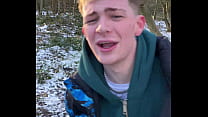 free sledding day turns into extreme cum play day with massively hung local lad this is so cute his just turned 18 video