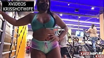 free kriss hotwife working out hot at the gym with short shorts pounded and a delicious camel paw video