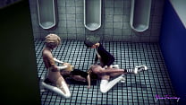 free femboy yaoi threesome sam is fucked by 2 femboys in a toilet suck dick and anal and they cum in his ass and mouth video
