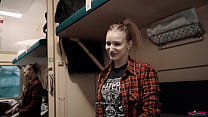free girl fellow traveler seduced guy on the train and gave him blowjob and swallowed sperm video