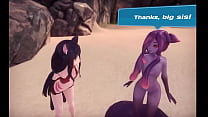 free 몬스터 걸 아일랜드 월간 변태 게임 ep13 해변에서 가슴이 커지는 핫 스마일 소녀의 변신 변신 발견 video