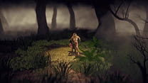 free elf getting fucked by two goblins in a threesome in the forest 3d porn video
