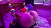 free size queen femboy raine stretched by huge toys video