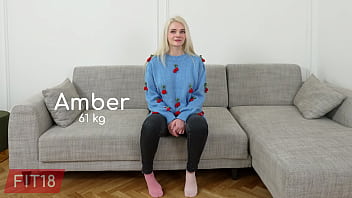free fit18 amber kawaii casting tall blonde german in white bodysuit 60fps pov video